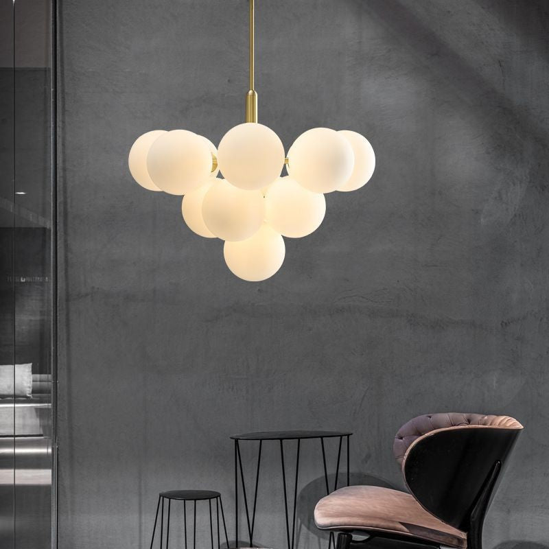 Contemporary Luxury Globe Iron Aluminum Glass 5/13-light Chandelier for Living Room