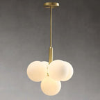 Contemporary Luxury Globe Iron Aluminum Glass 5/13-light Chandelier for Living Room BulbSquare
