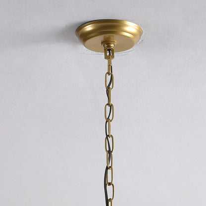 Traditional Luxury Teardrop Iron Crystal 1-Light Pendant Light For Living Room