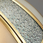 Contemporary Luxury Dome Copper Glass Semi-Flush Mount Ceiling Light For Living Room