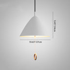 Contemporary Scandinavian Cone Aluminum 1-Light Pendant Light For Living Room