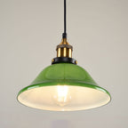 Contemporary Nordic Drum Iron Glass 1-Light Pendant Light For Living Room