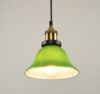 Contemporary Nordic Drum Iron Glass 1-Light Pendant Light For Living Room