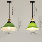 Contemporary Nordic Drum Iron Glass 1-Light Pendant Light For Living Room