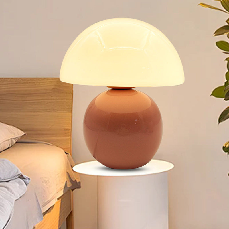 Contemporary Nordic Round Ceramic Glass 1-Light Table Lamp For Living Room Lumendat