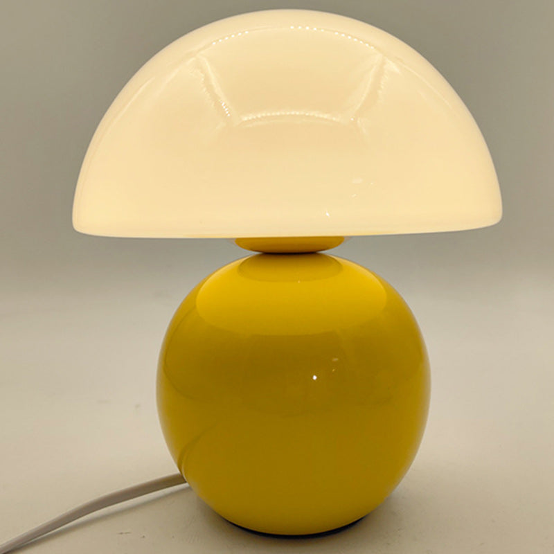 Contemporary Nordic Round Ceramic Glass 1-Light Table Lamp For Living Room Lumendat