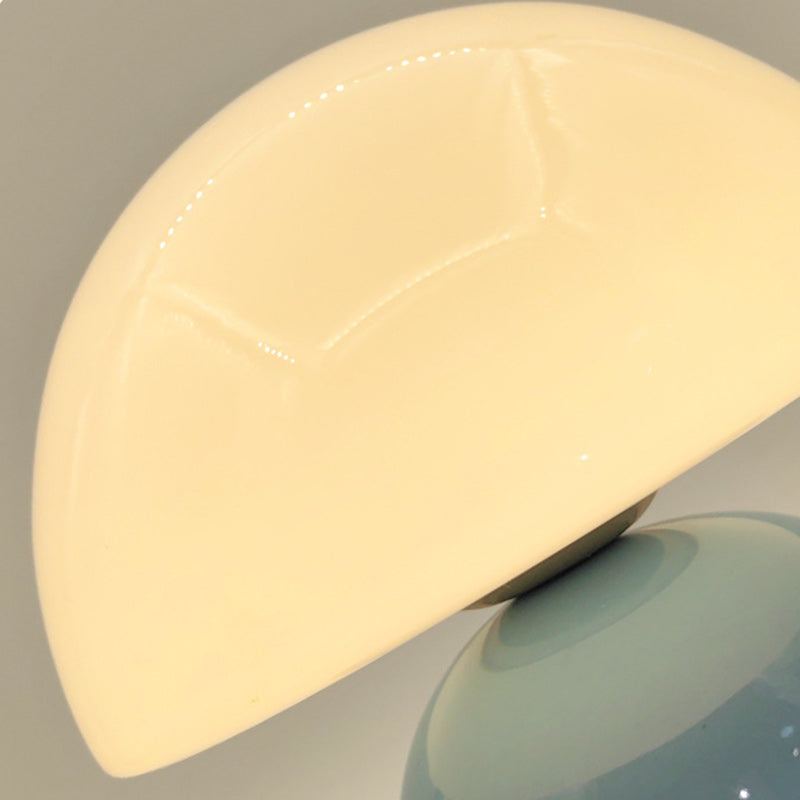 Contemporary Nordic Round Ceramic Glass 1-Light Table Lamp For Living Room Lumendat