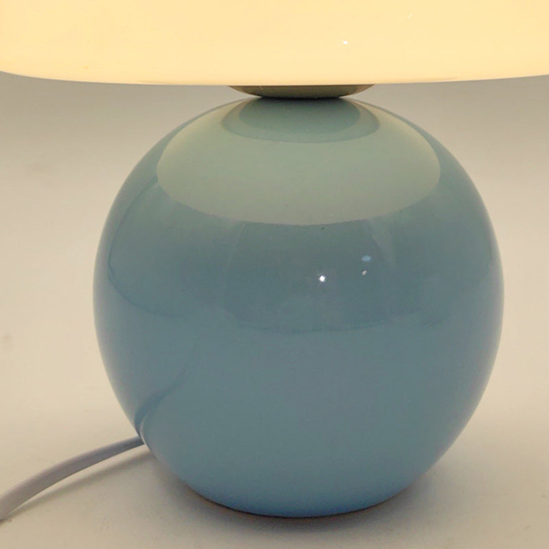 Contemporary Nordic Round Ceramic Glass 1-Light Table Lamp For Living Room Lumendat