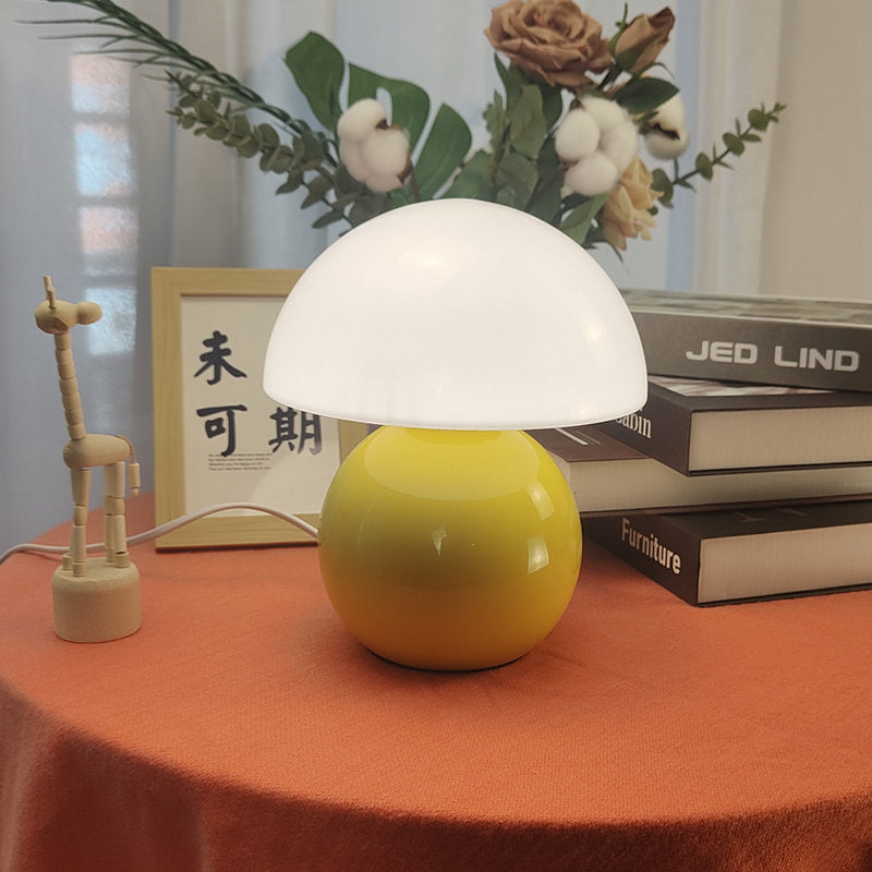 Contemporary Nordic Round Ceramic Glass 1-Light Table Lamp For Living Room Lumendat