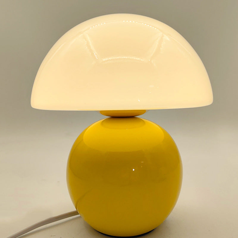 Contemporary Nordic Round Ceramic Glass 1-Light Table Lamp For Living Room Lumendat