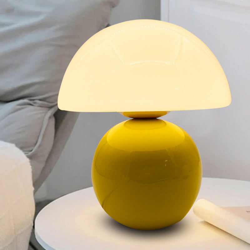 Contemporary Nordic Round Ceramic Glass 1-Light Table Lamp For Living Room Lumendat