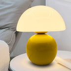 Contemporary Nordic Round Ceramic Glass 1-Light Table Lamp For Living Room Lumendat
