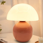 Contemporary Nordic Round Ceramic Glass 1-Light Table Lamp For Living Room Lumendat