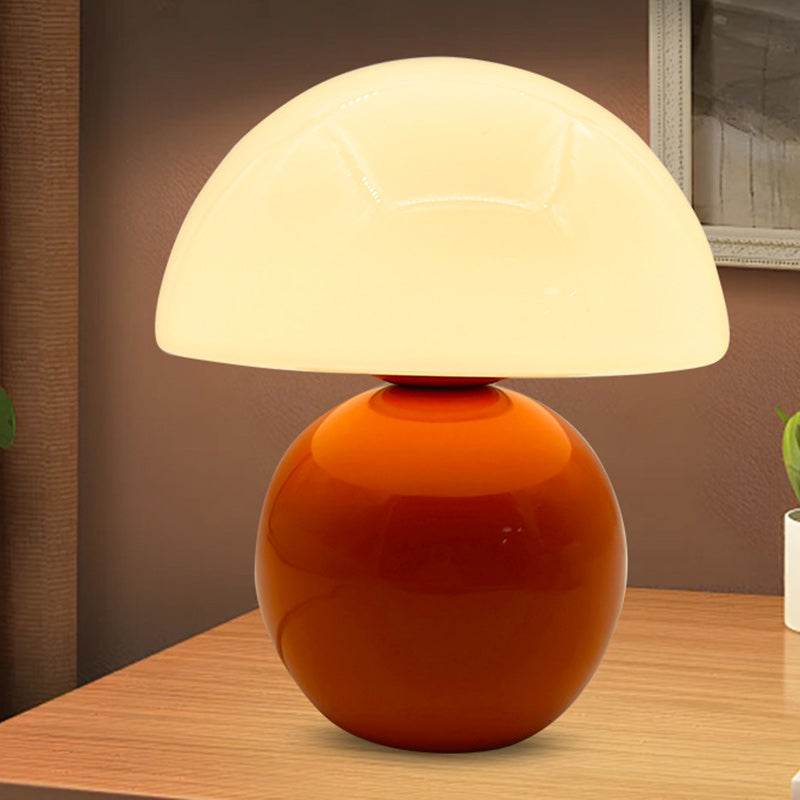 Contemporary Nordic Round Ceramic Glass 1-Light Table Lamp For Living Room Lumendat
