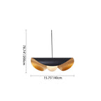 Contemporary Scandinavian Curved Iron Glass 1-Light Pendant Light For Living Room