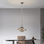 Modern Luxury Oval Iron Glass LED Pendant Light for Living Room