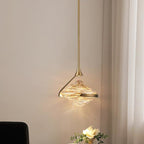 Modern Luxury Oval Iron Glass LED Pendant Light for Living Room