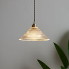 Contemporary Scandinavian Cone Copper Glass 1-light Pendant Light for Living Room