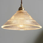 Contemporary Scandinavian Cone Copper Glass 1-light Pendant Light for Living Room