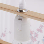 Traditional Chinese Rectangular Wood Plastic 1-Light Pendant Light For Living Room