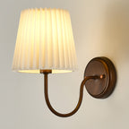 Contemporary Retro Drum Iron Fabric 1-Light Wall Sconce Lamp For Living Room