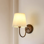 Contemporary Retro Drum Iron Fabric 1-Light Wall Sconce Lamp For Living Room