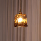 Contemporary Nordic Dome Copper Glass 1-Light Pendant Light For Living Room