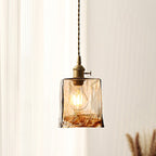 Contemporary Nordic Dome Copper Glass 1-Light Pendant Light For Living Room