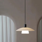 Contemporary Scandinavian Round Iron Glass 1-light Pendant Light for Living Room