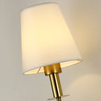 Contemporary Nordic Drum Iron Fabric 1-Light Wall Sconce Lamp For Living Room