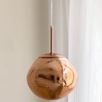 Contemporary Creative Oval Iron Glass 1-Light Pendant Light For Living Room