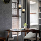 Contemporary Scandinavian Oval Iron Glass 1-Light Pendant Light For Living Room