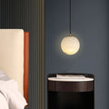 Contemporary Nordic Globe Copper Stone 1-Light Pendant Light For Living Room