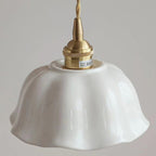 Contemporary Nordic Dome Copper Ceramic 1-light Pendant Light for Living Room BulbSquare