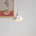 Contemporary Nordic Dome Copper Ceramic 1-light Pendant Light for Living Room BulbSquare