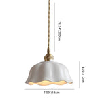 Contemporary Nordic Dome Copper Ceramic 1-light Pendant Light for Living Room BulbSquare