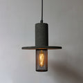 Contemporary Scandinavian Column Iron Cement 1-light Pendant Light for Living Room BulbSquare