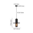 Contemporary Scandinavian Column Iron Cement 1-light Pendant Light for Living Room BulbSquare