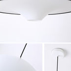 Modern Minimalist Round Acrylic 1-Light Pendant Light For Living Room