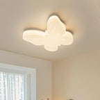 Contemporary Nordic Butterfly Iron Plastic LED Kids Semi-flush Mount Ceiling Light for Living Room