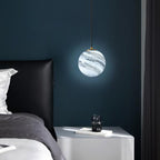 Contemporary Scandinavian Globe Iron Glass 1-Light Pendant Light For Living Room