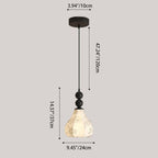 Traditional French Oval Iron Fabric 1-Light Pendant Light For Living Room