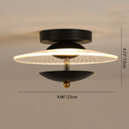 Contemporary Nordic Round Iron Acrylic LED Semi-flush Mount Ceiling Light for Living Room