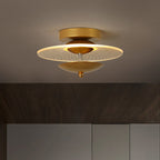 Contemporary Nordic Round Iron Acrylic LED Semi-flush Mount Ceiling Light for Living Room