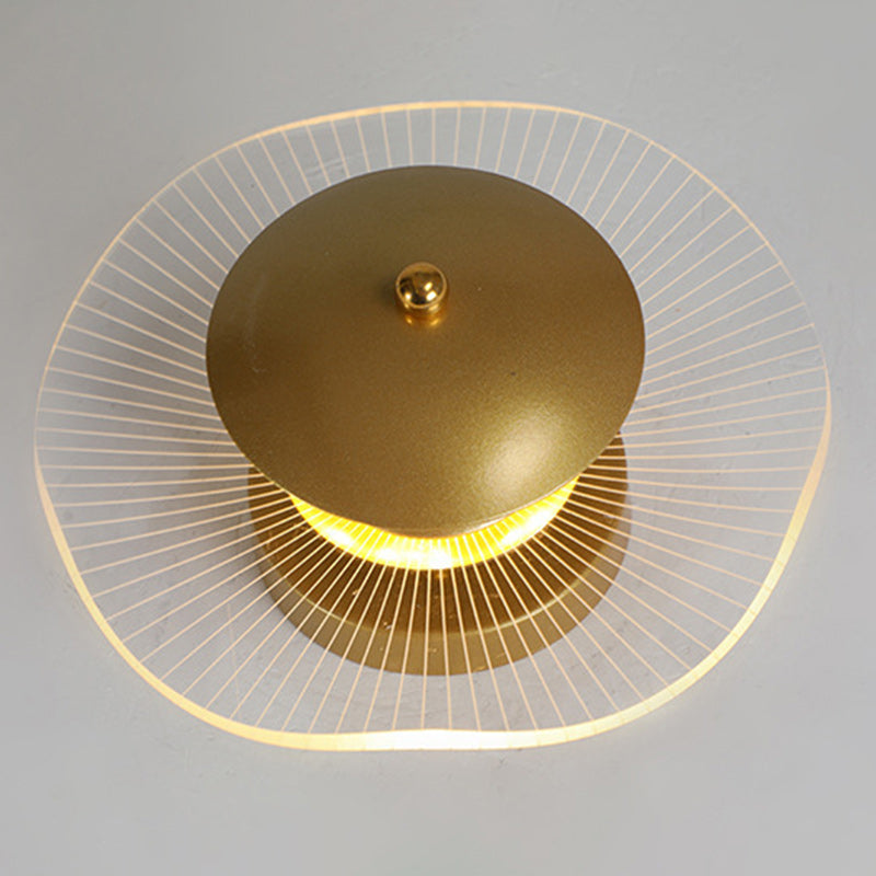 Contemporary Nordic Round Iron Acrylic LED Semi-flush Mount Ceiling Light for Living Room