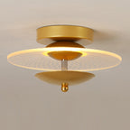 Contemporary Nordic Round Iron Acrylic LED Semi-flush Mount Ceiling Light for Living Room