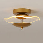 Contemporary Nordic Round Iron Acrylic LED Semi-flush Mount Ceiling Light for Living Room