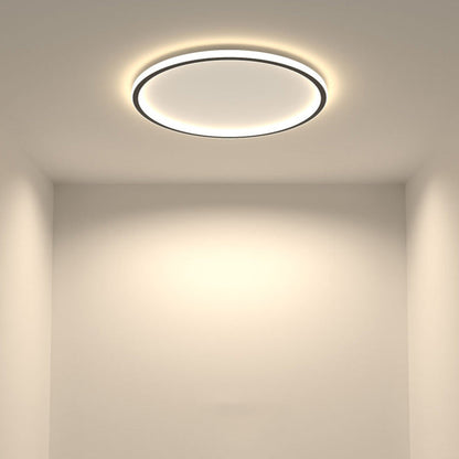 Modern Minimalist Round Iron Acrylic LED Flush Mount Ceiling Light for Living Room