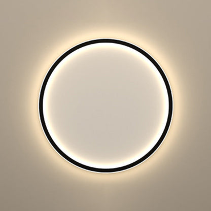 Modern Minimalist Round Iron Acrylic LED Flush Mount Ceiling Light for Living Room