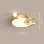 Contemporary Scandinavian Round Aluminum Acrylic LED Flush Mount Ceiling Light For Living Room